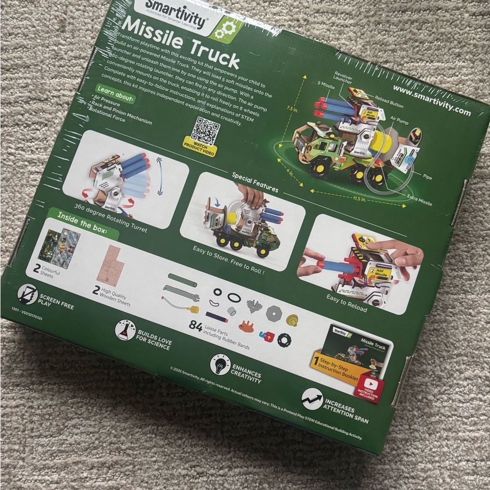 NIB Smartivity Missile Truck STEM Construction Kit with Rotating Launcher - Picture 2 of 3